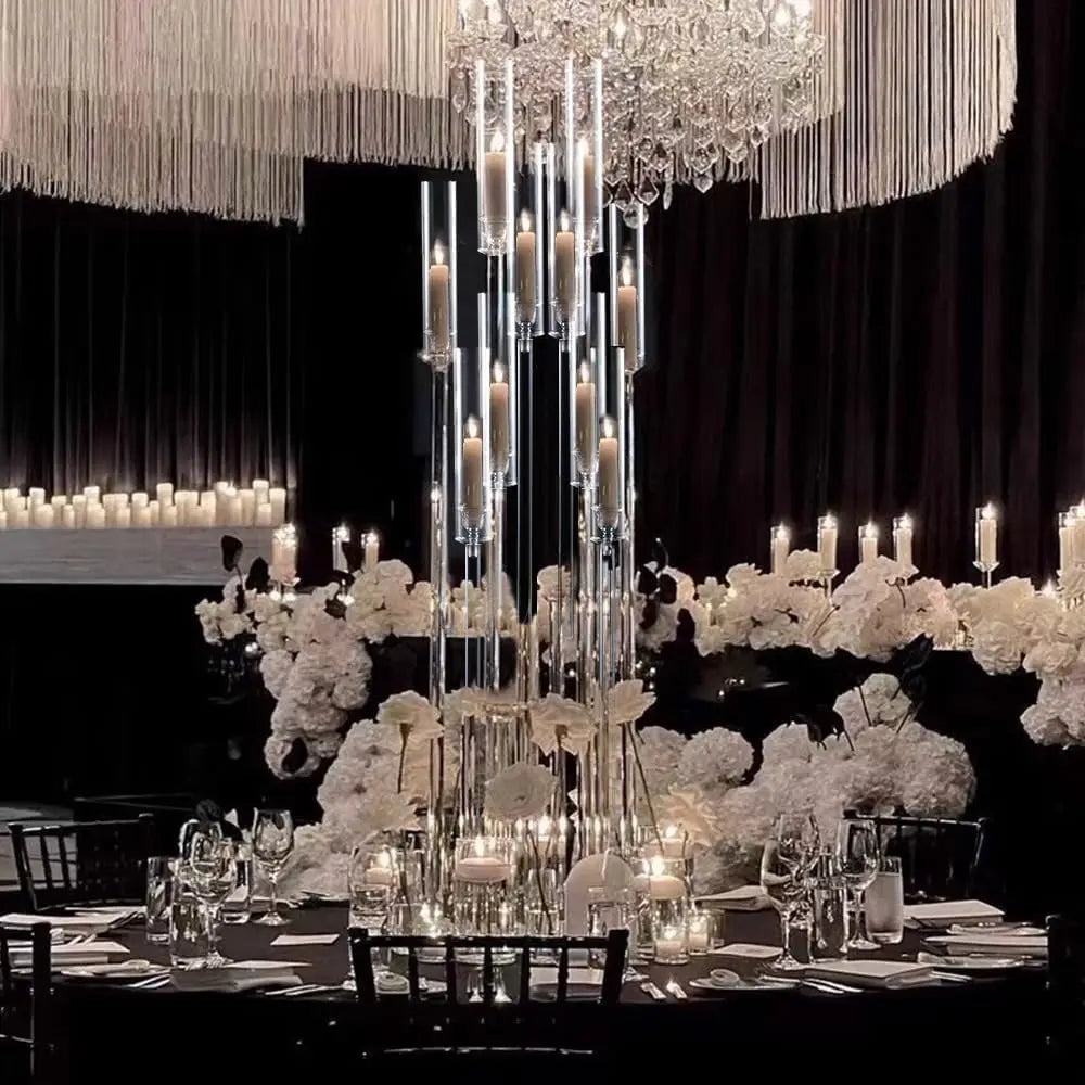 Vincigant 10 Arm Acrylic Candelabra Centerpiece For Weddings