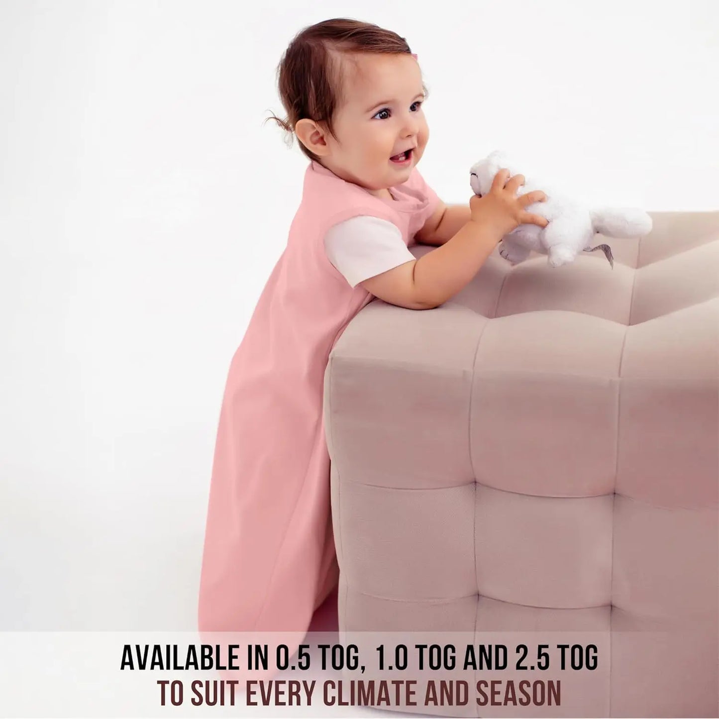 Organic Cotton Baby Sleep Sack Wearable Blanket With Two-Way Zipper