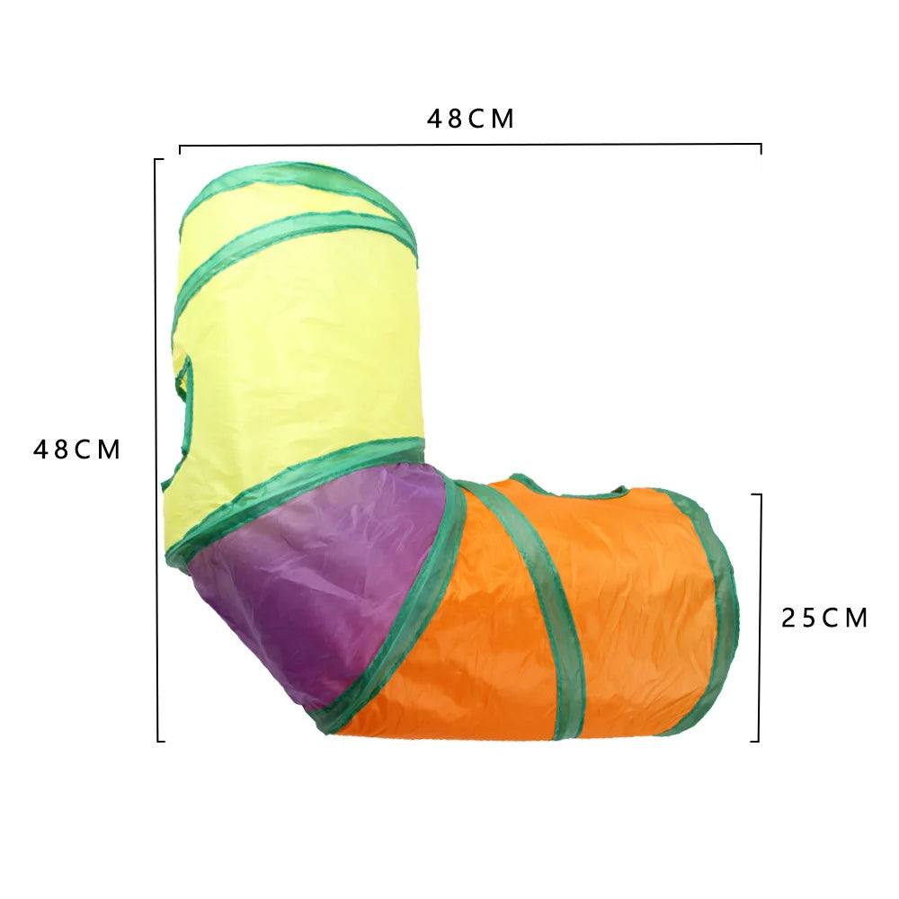 Foldable Cat Tunnel Play Tunnel Breathable Indoor Cat Toy