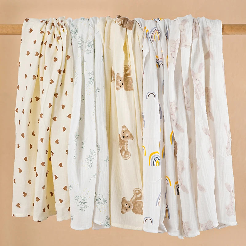 OIMG Baby Muslin Swaddle Blanket Cotton Receiving Blanket