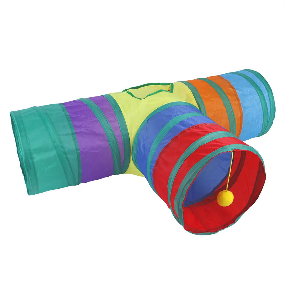 Foldable Cat Tunnel Play Tunnel Breathable Indoor Cat Toy