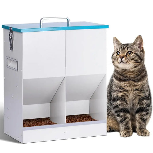 Automatic Cat Feeder With Large Capacity For Two Cats