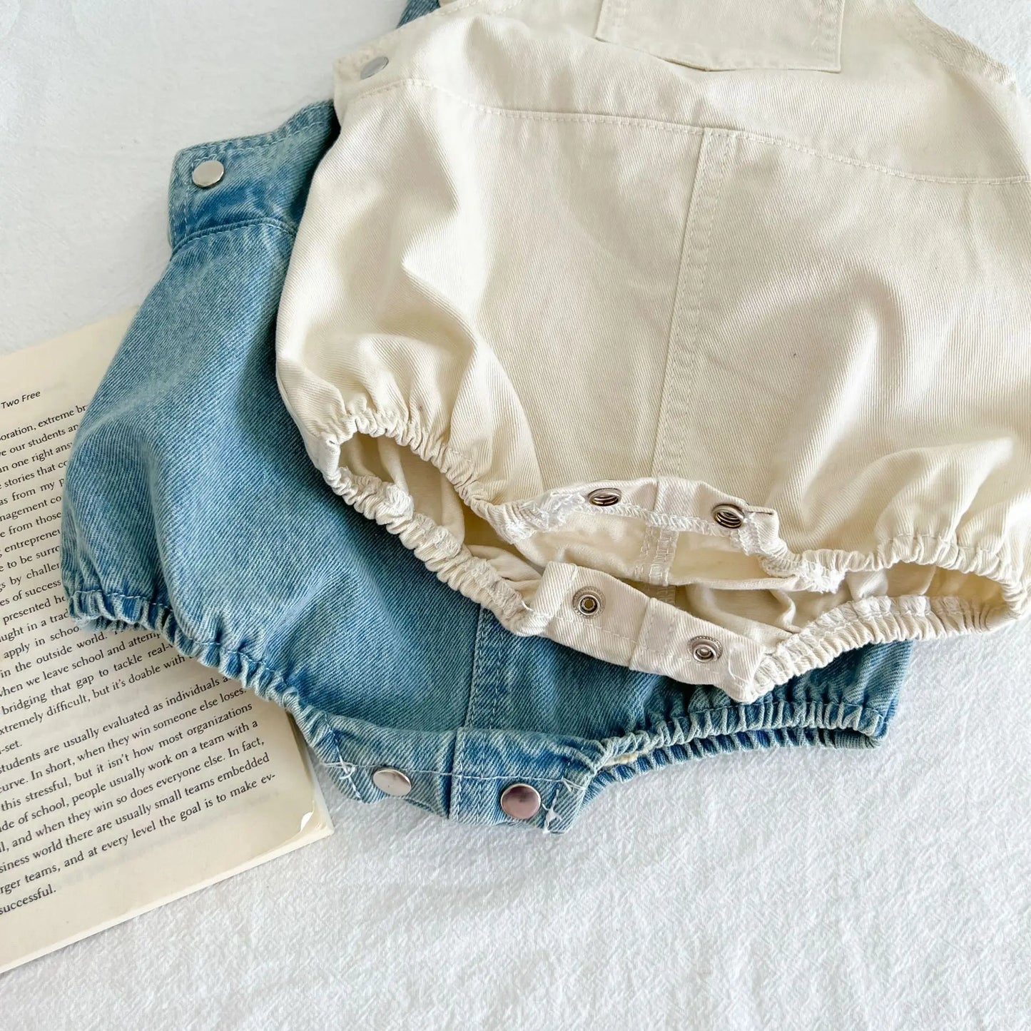 Unisex Cotton Cowboy Sleeveless Romper For Newborns