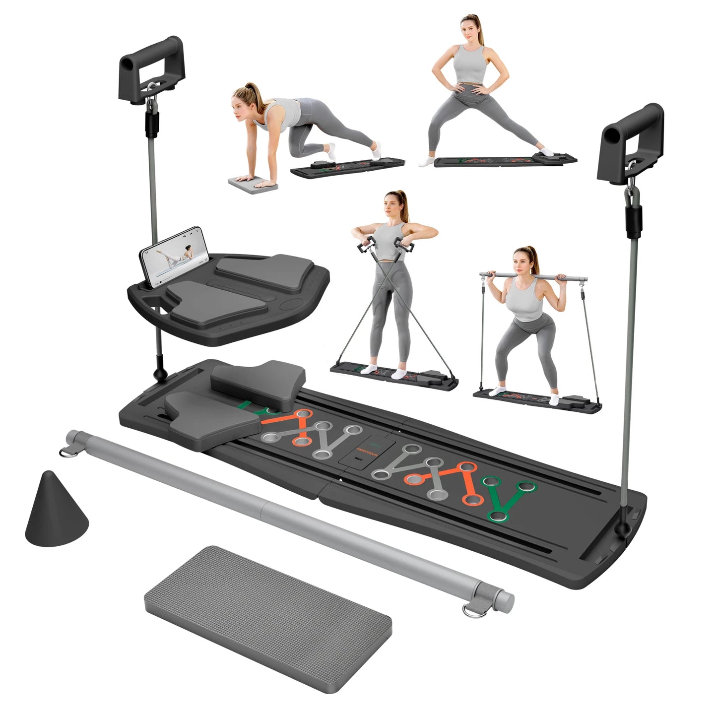 Ab Pilates Board With Resistance Bands For Home Office