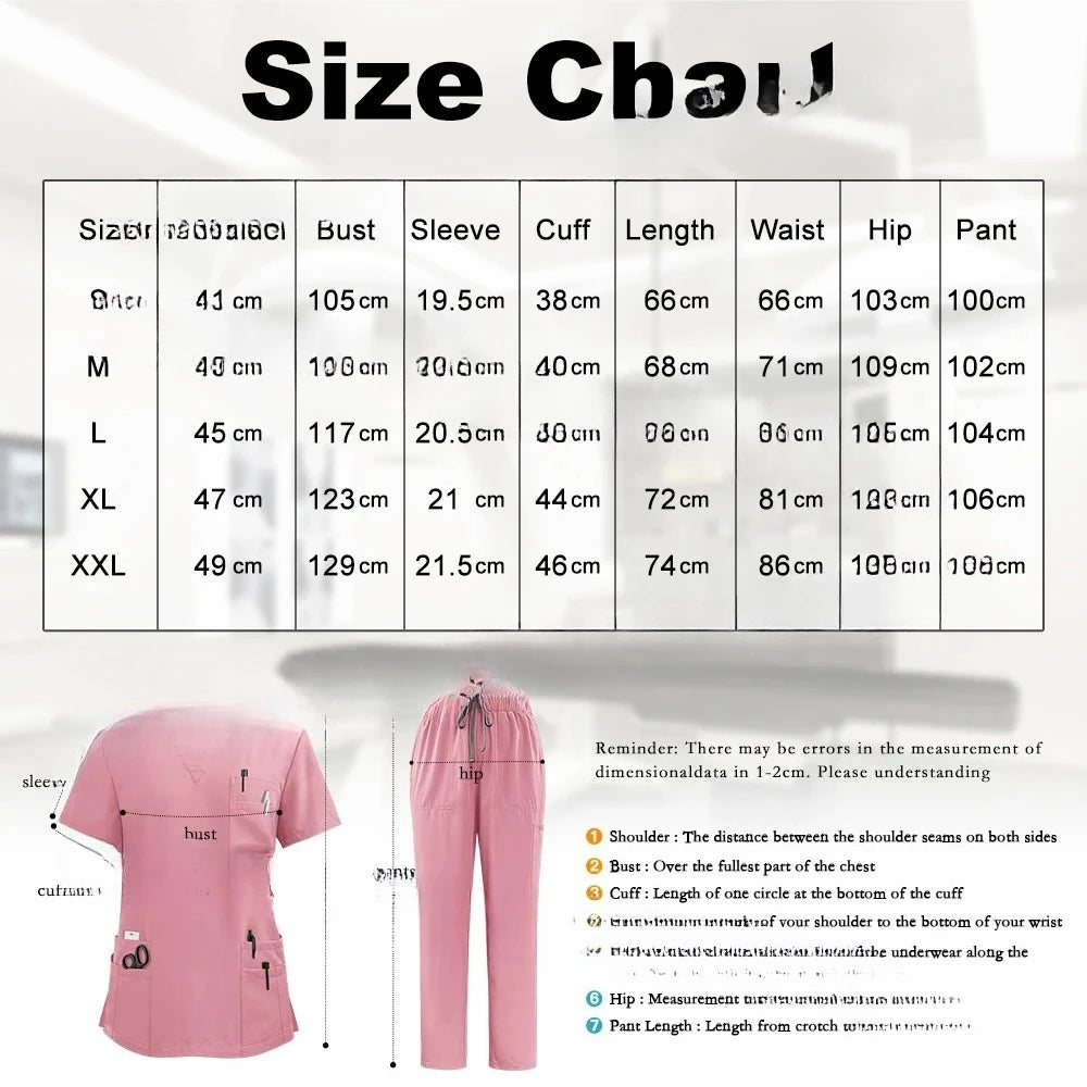 Medical Scrubs Set for Women Unisex Nurse Uniforms