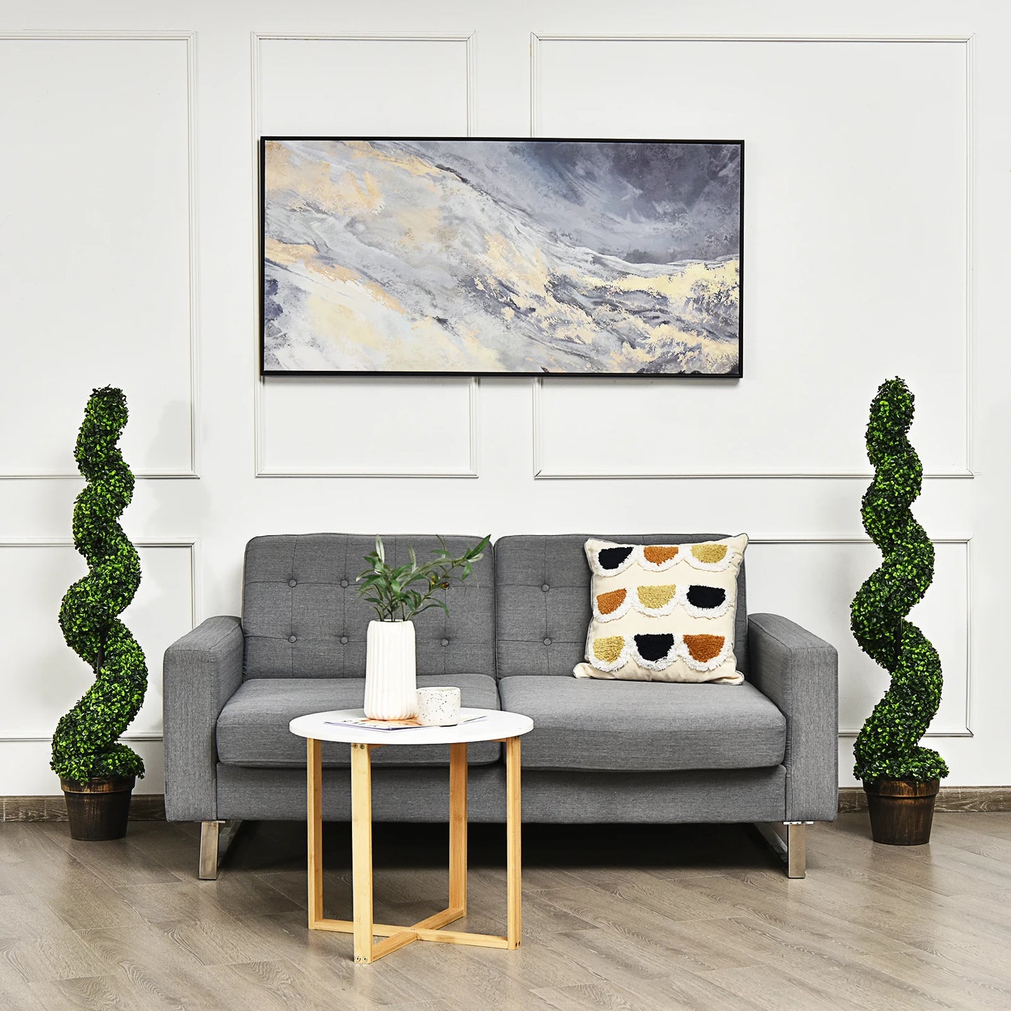 Lifezeal 2 Pack Spiral Boxwood Topiary Trees For Indoors Outdoors