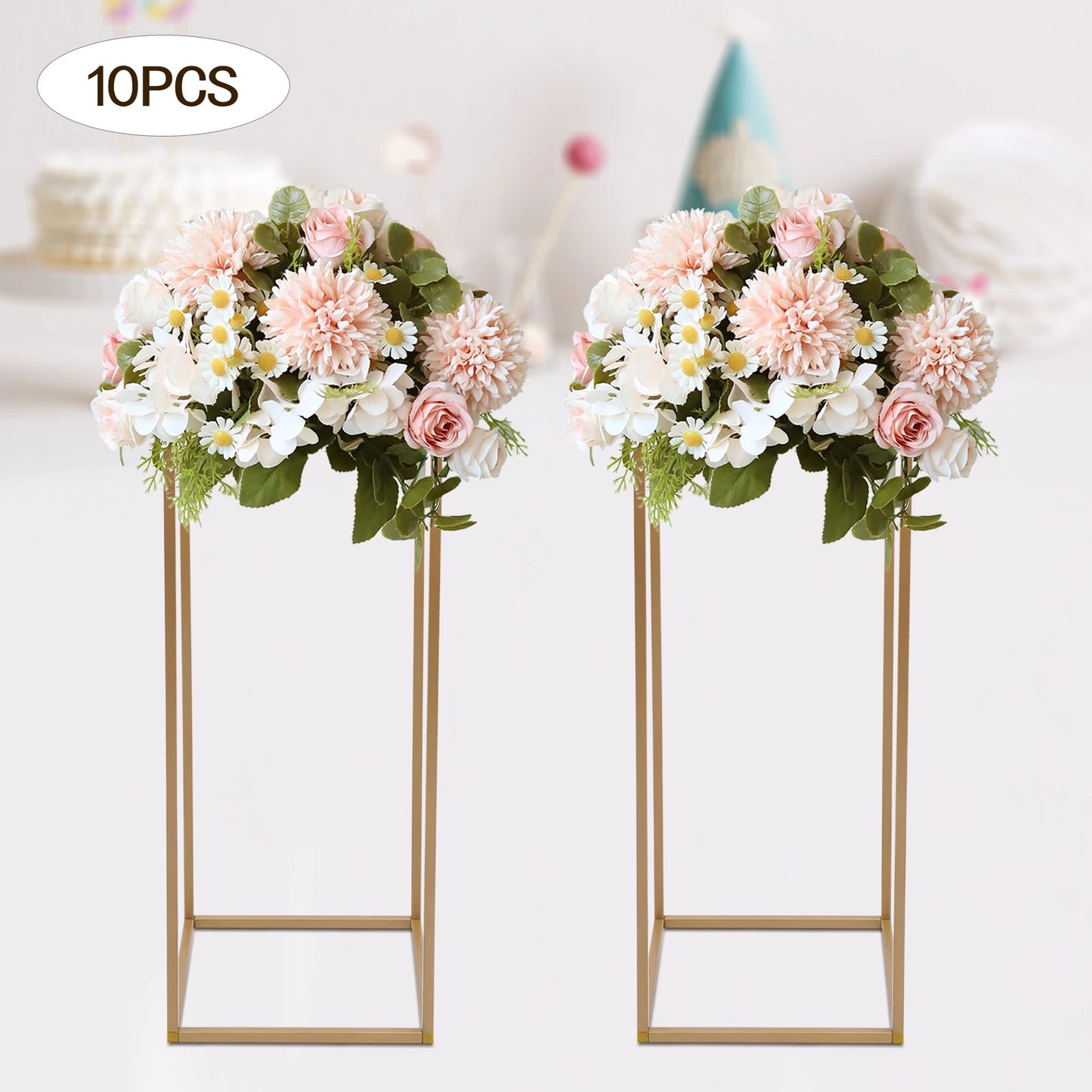 Iron Flower Stand Set 10 Piece Wedding Column Stands For Events