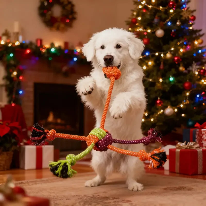 Durable Dog Rope Toy For Chewing And Training Bone Knot