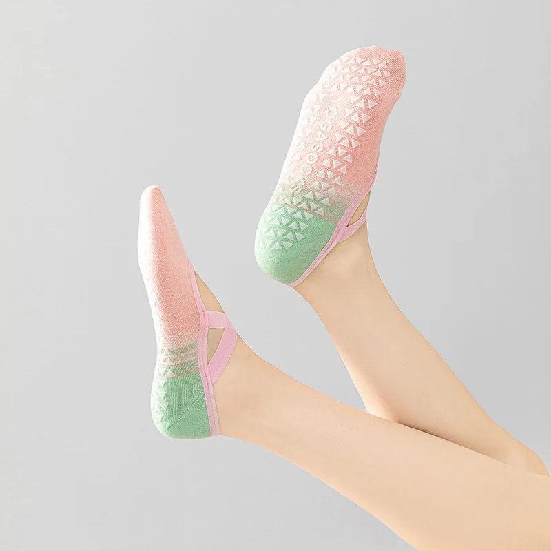 Yoga Socks Women Gradient Silicone Non Slip No Show