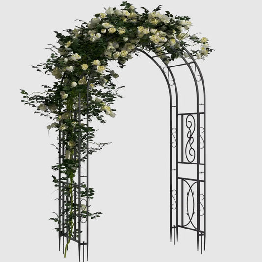 Powder Coated Metal Garden Arbor Trellis For Climbing Plants Heavy Duty