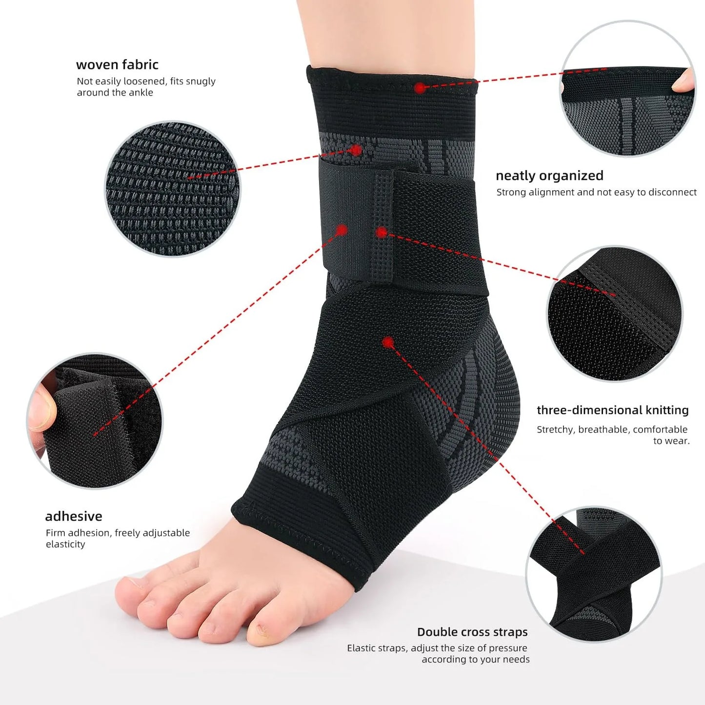 Ankle Support Brace Nylon Elastic Ankle Protector For Sports