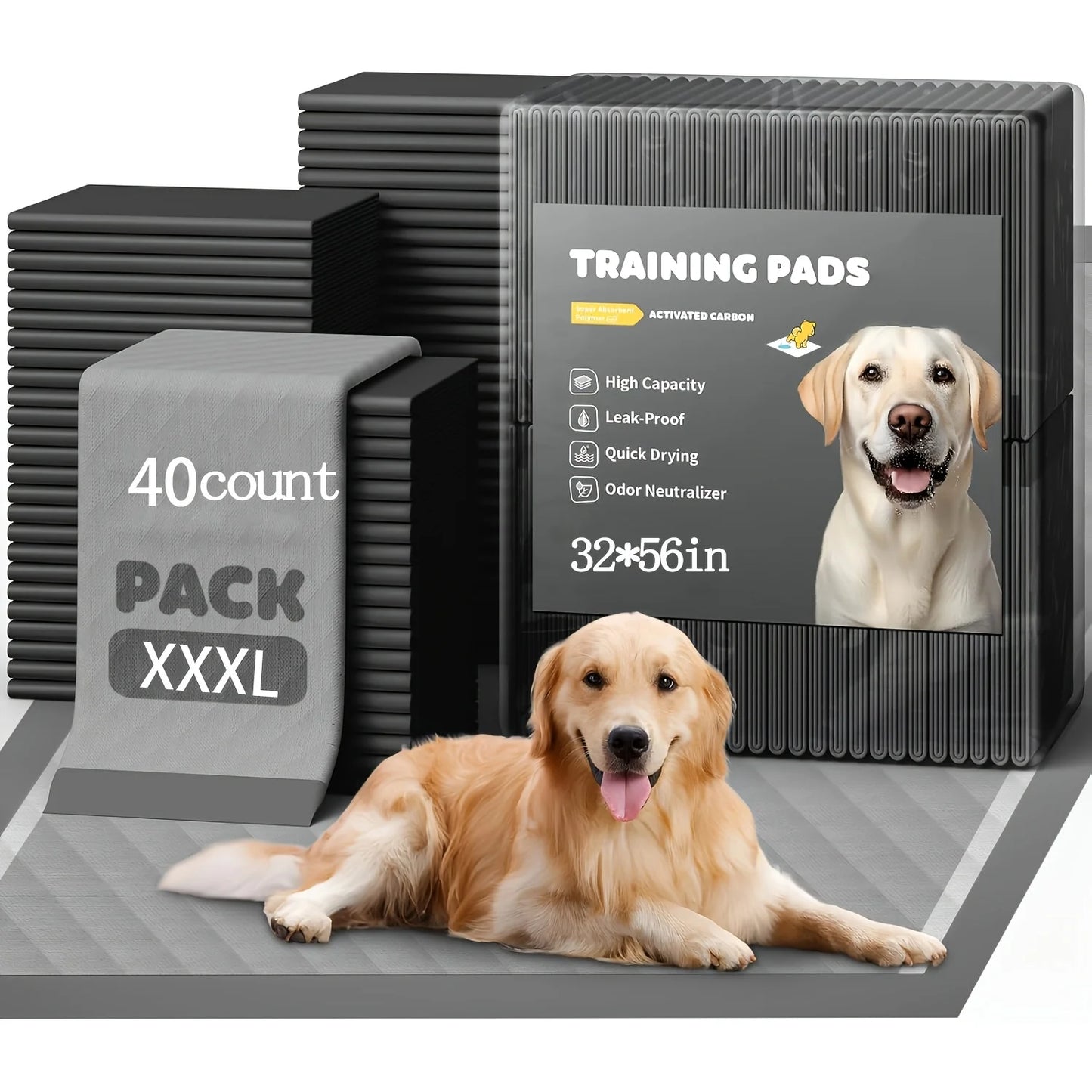Charcoal Odor Control Pet Pee Pads For Dogs Cats Rabbits