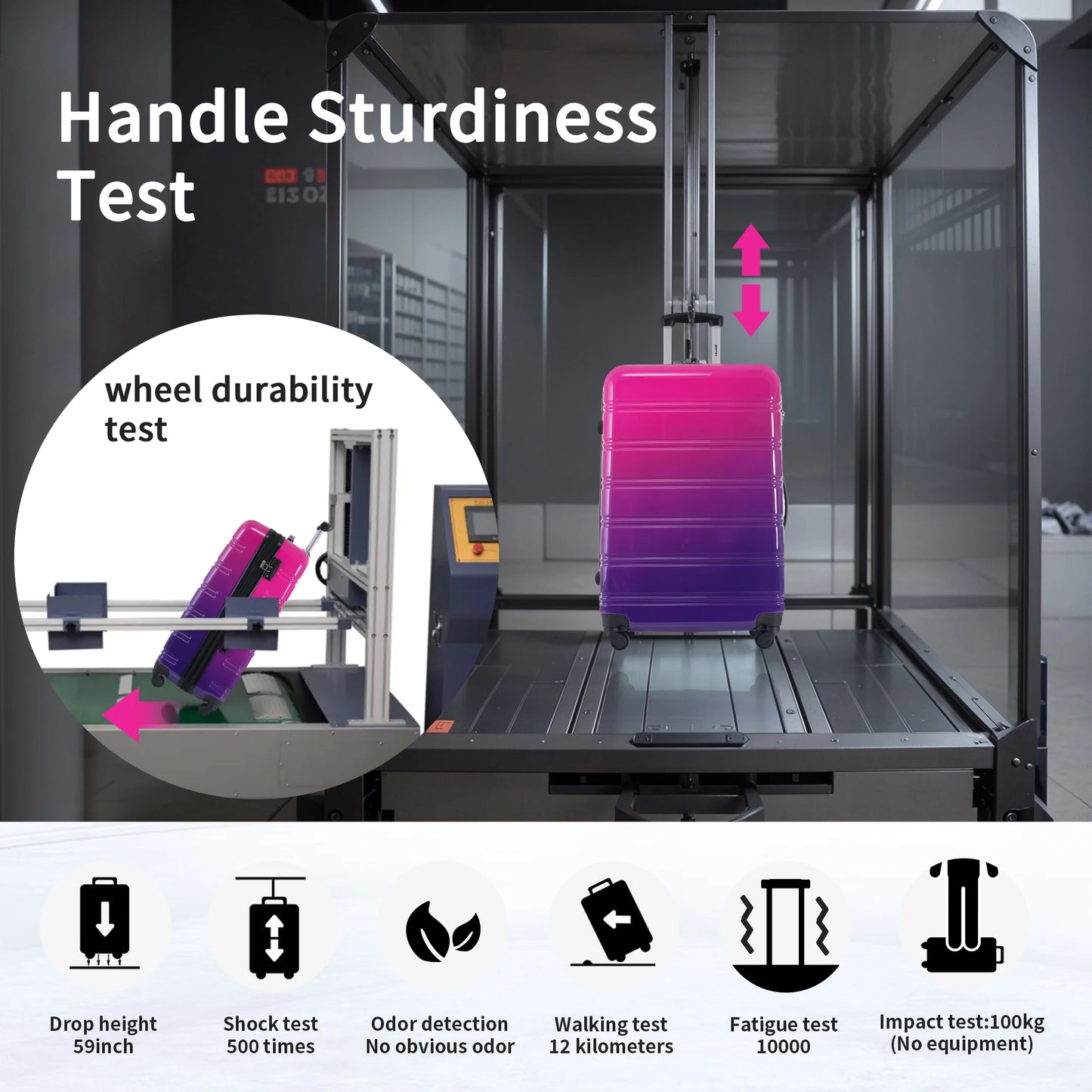 Hardshell Luggage Set 3-Piece Expandable Spinner with TSA Lock