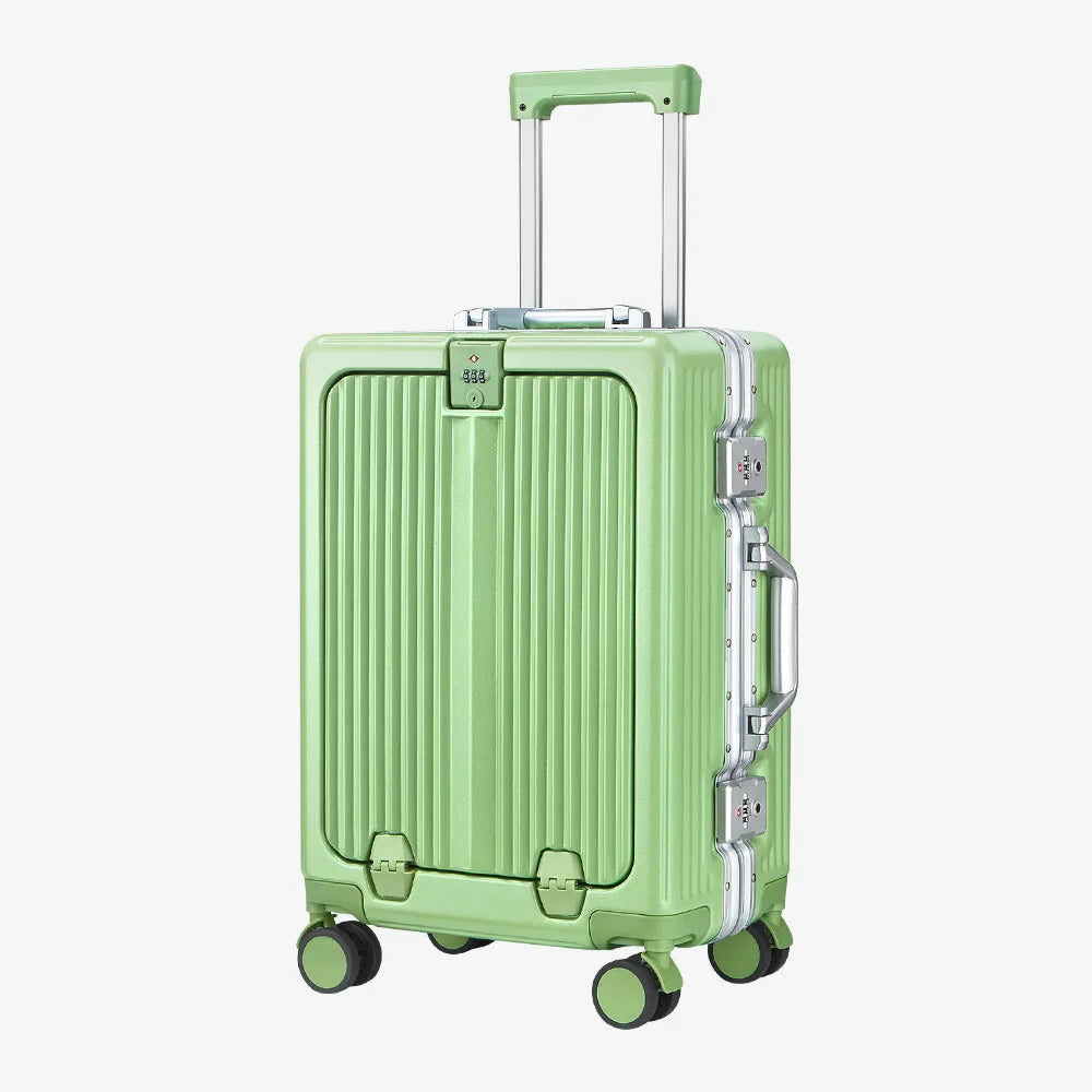 Aluminum Rolling Cabin Luggage With Spinner Wheels And TSA Lock
