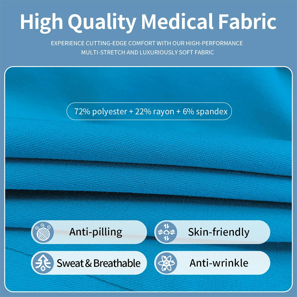 Nurse Scrub Set Women Men Jogger Pants Medical Uniforms