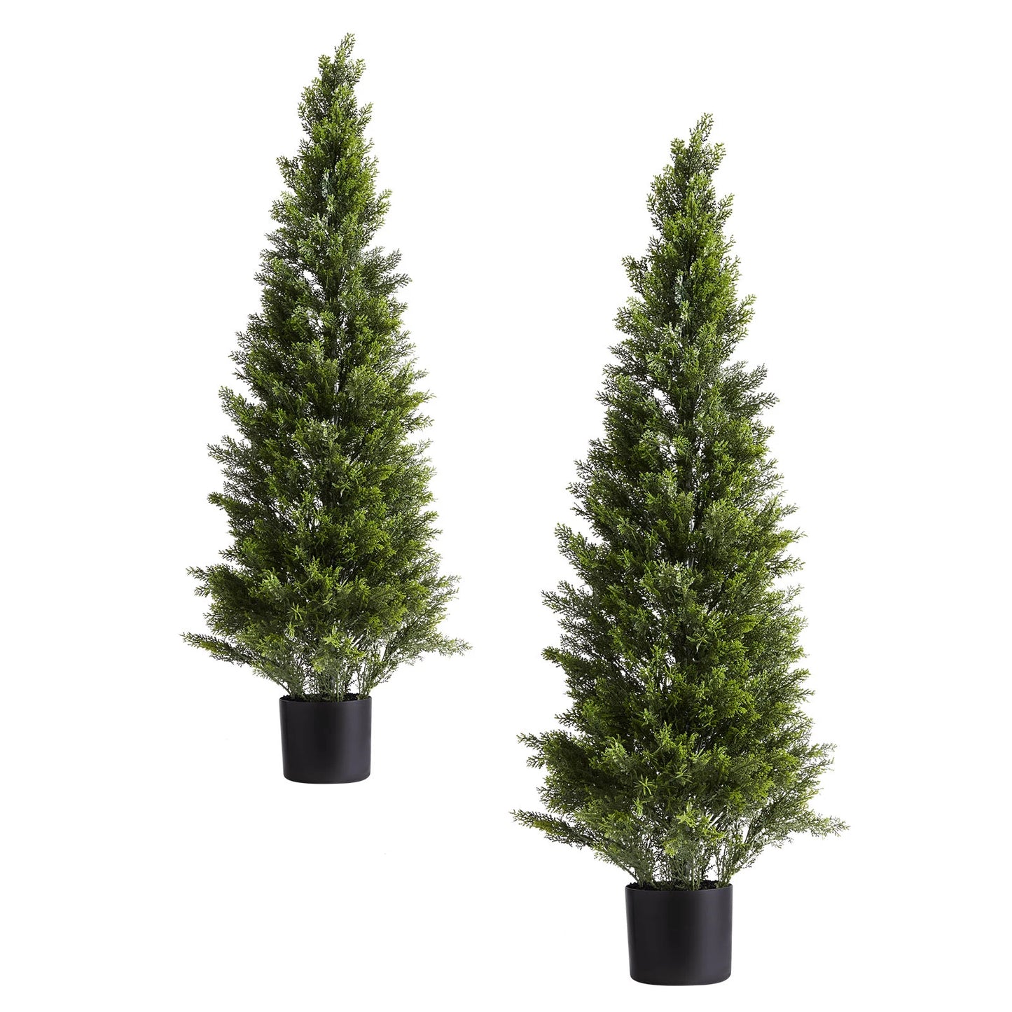 SucceBuy Artificial Topiary Cedar Trees Faux Pine Shrubs