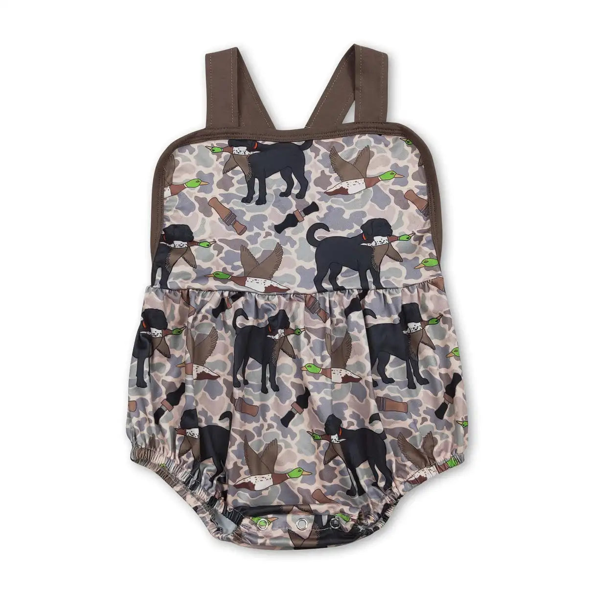 Deer Camo Baby Boy Summer Romper Cotton Polyester Blend