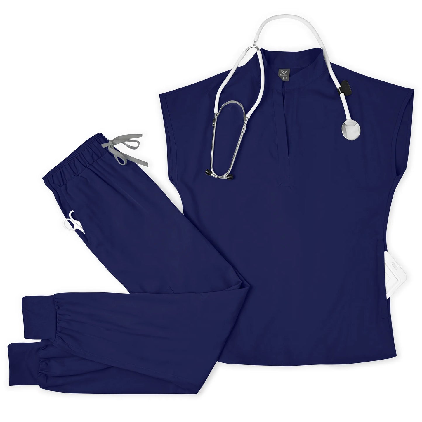 Medical Scrubs Set for Men Breathable Top and Pants