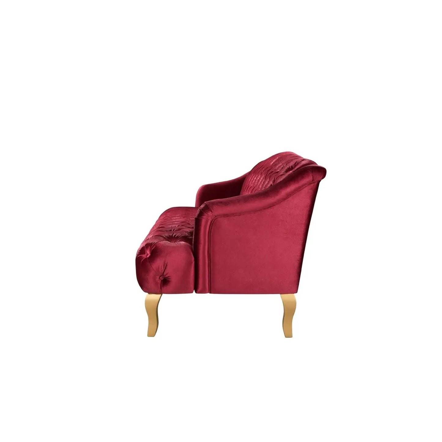 Modern Wingback Velvet Tufted Loveseat Settee