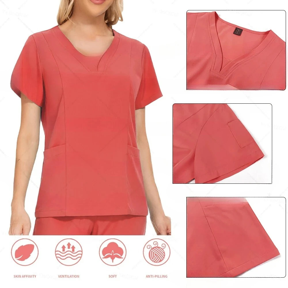 Nursing Scrubs Sets for Doctors and Nurses Tops and Pants