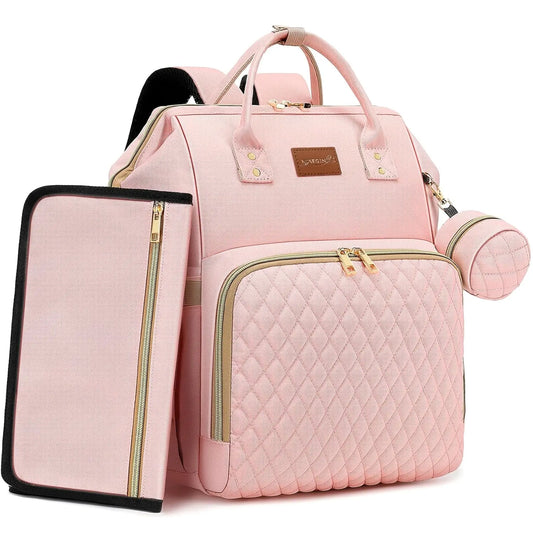 Baby Diaper Backpack With Changing Pad Insulated Pockets Stroller Straps