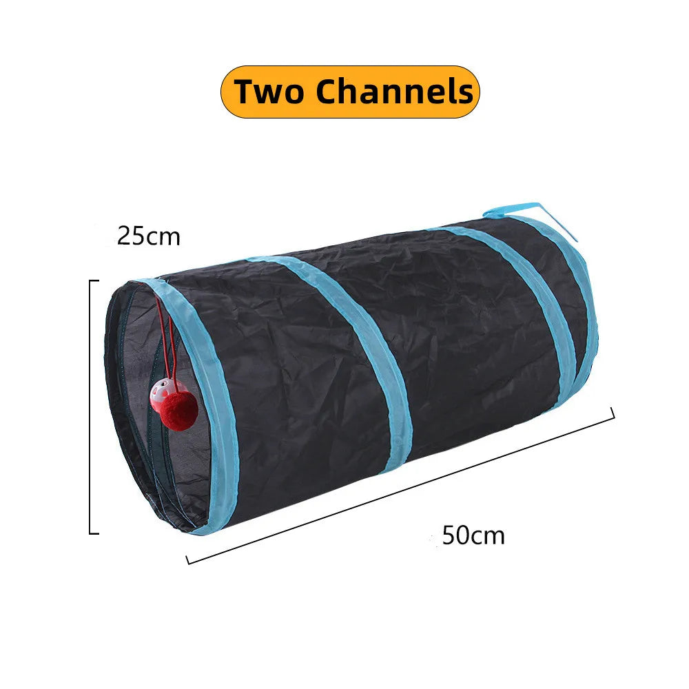 Foldable Cat Tunnel Play Tunnel Breathable Indoor Cat Toy