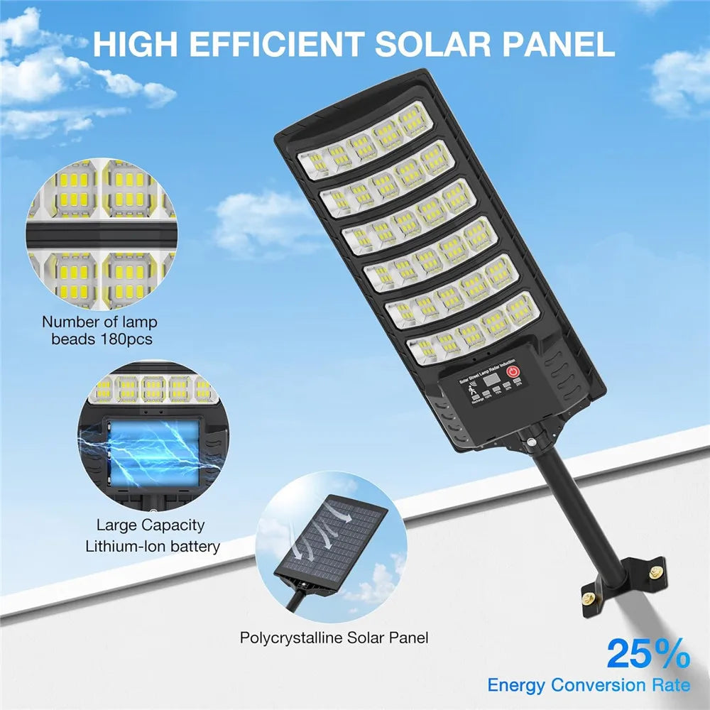 Solar Street Light Dusk to Dawn With Remote Control