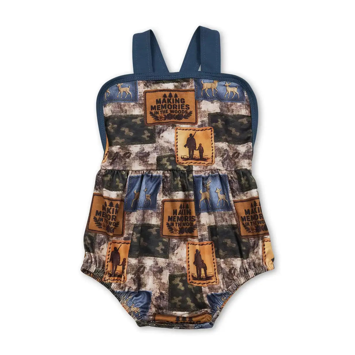 Deer Camo Baby Boy Summer Romper Cotton Polyester Blend