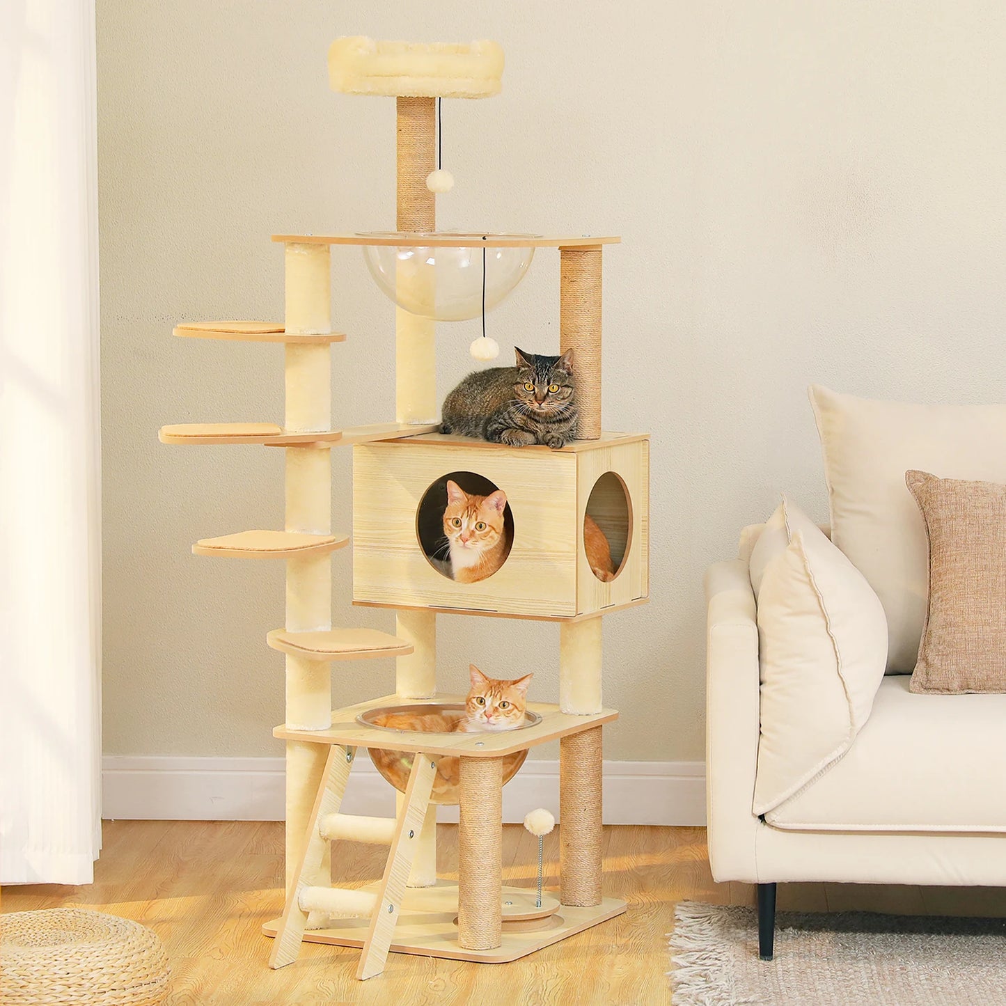 PAWZ Ro Multi Level Cat Tree With Scratching Posts Condo