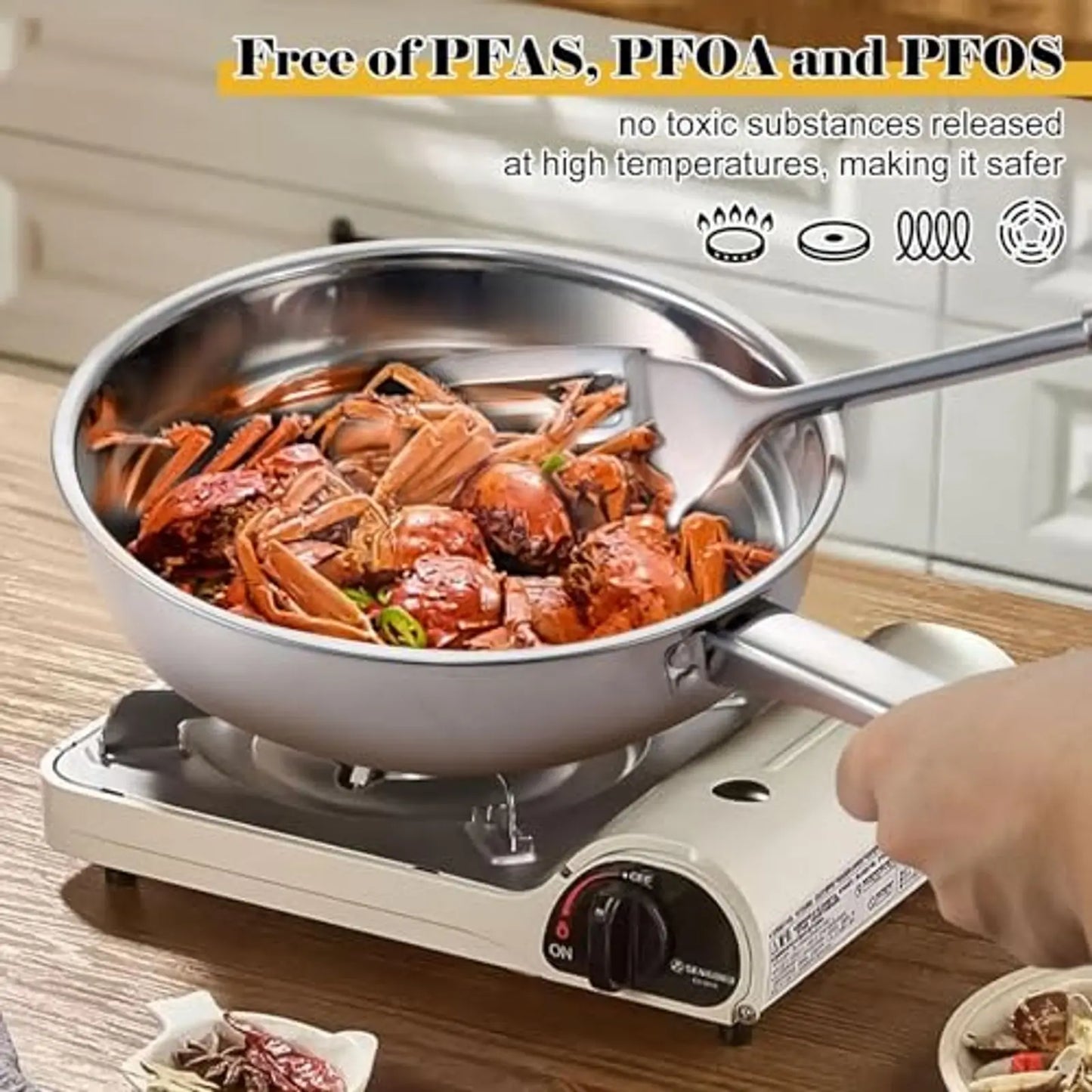 Stainless Steel 15-Piece Cookware Set With Lids And Utensils