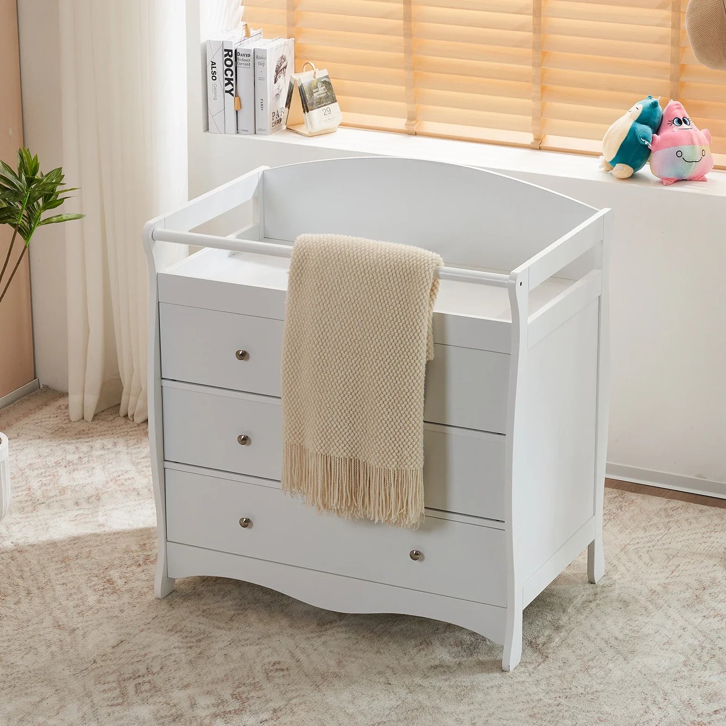 Six Drawer Double Dresser for Kids Bedroom and Nursery Storage
